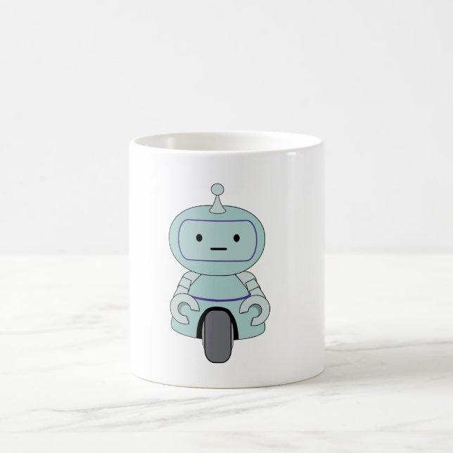 Cute Robot Illustration Kaffemugg (Center)