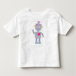 Cute Robot, Lila Robot, Funny Robot, Fånig Robot T Shirt