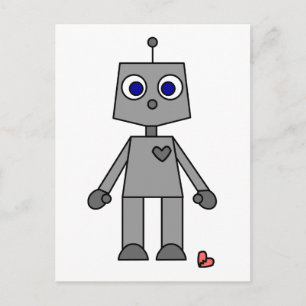 Cute Robot med brutet hjärta Vykort
