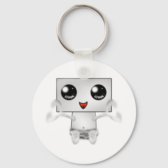 Cute Robot Nyckelring (Framsida)