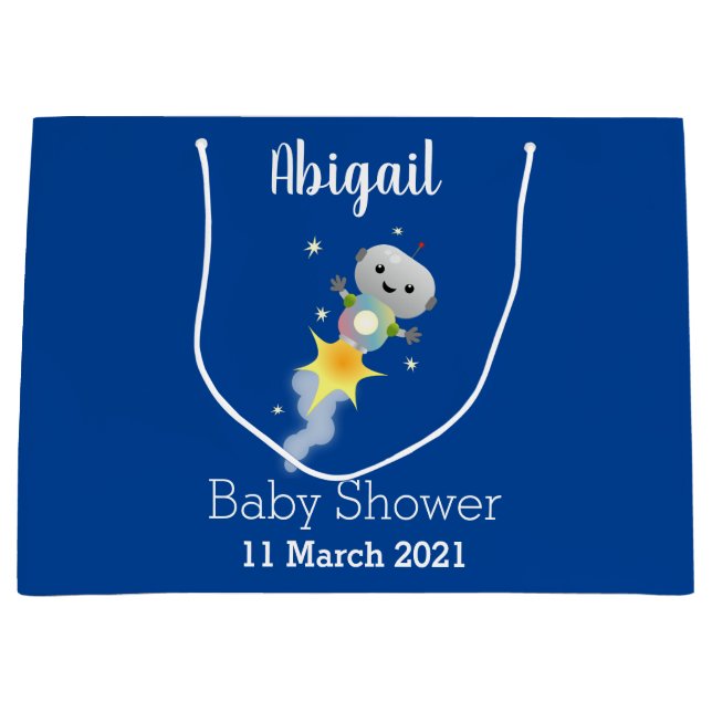 Cute-robot som flyger i illustration av rymdens te (Framsidan)