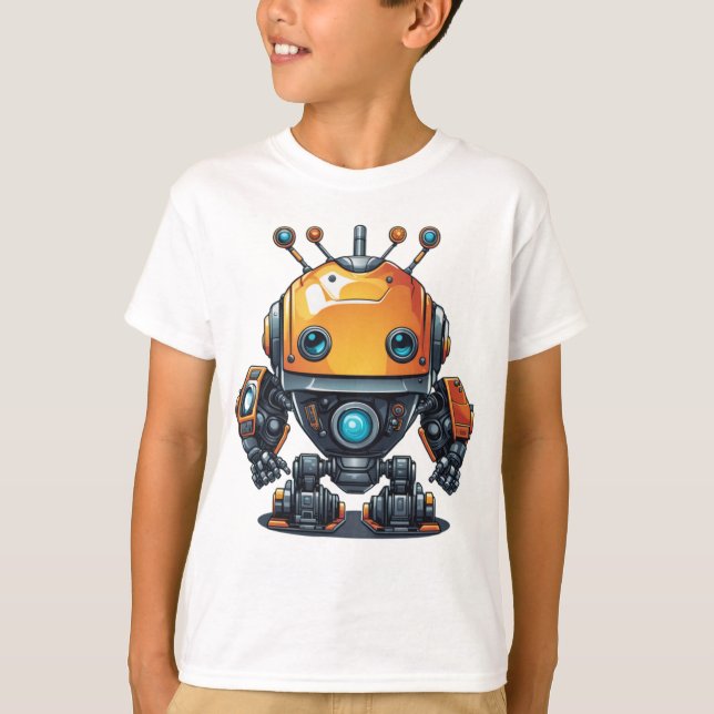 Cute Robot T Shirt (Framsida)