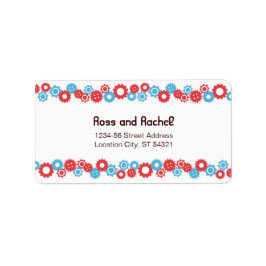 Cute Robot Theme Bröllop Adressetikett