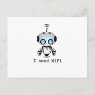 Cute Robot Vykort
