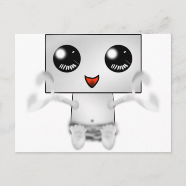 Cute Robot Vykort (Framsida)