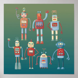 Cute Robots Poster