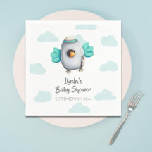 Cute Rocket Bird Shower