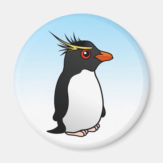 Cute Rockhopper Penguin Magnet (Framsidan)
