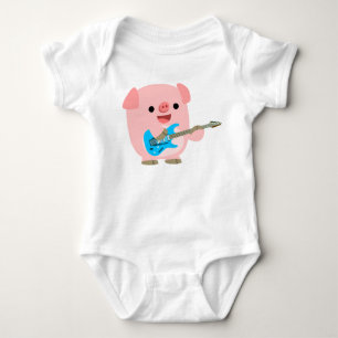 Cute Rockin' Tecknad Gris Baby Clothing T-shirt