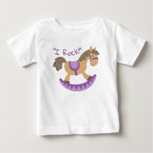 Cute Rocking Horse "I Sten" Slogan T Shirt