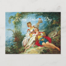 Cute Rococo Lycklig Älskare Alla hjärtans dag