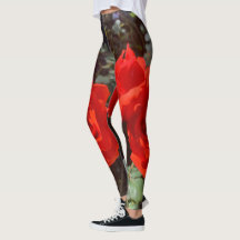 Cute röd ros Leggings