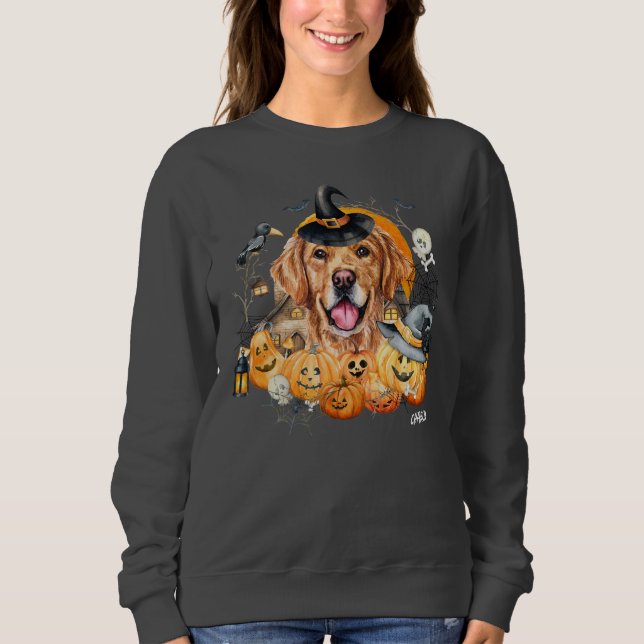 Cute Rolig hund Anpassningsbar Golden Retriever Ha T Shirt (Framsida)