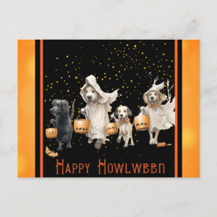 Cute Rolig hund Happy halloween Howlween Vykort