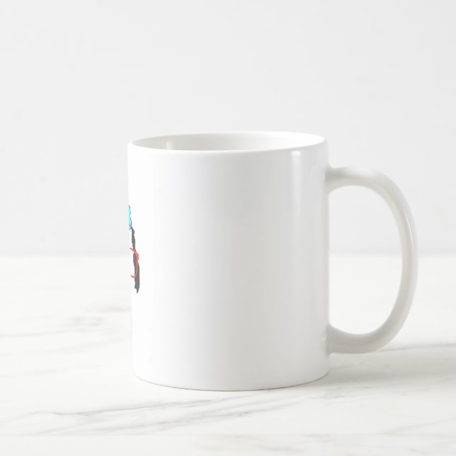 Cute Rolig hund Head Teckning Kaffemugg (Höger)