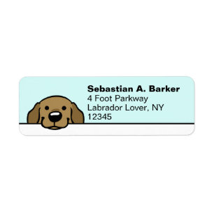 Cute Rolig hund Labrador Retriever Returadress Etikett