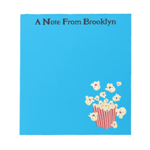Cute, rolig popcorn-tecknad anteckningsblock