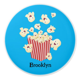 Cute, rolig popcorn-tecknad knopp