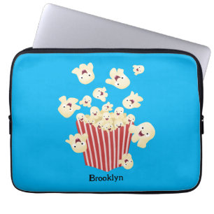Cute, rolig popcorn-tecknad laptop fodral