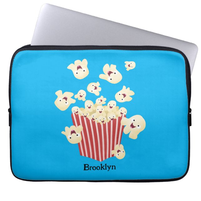 Cute, rolig popcorn-tecknad laptop fodral (Framsidan)