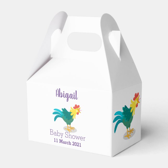 Cute, rolig tecknad i tupp presentaskar (Framsidan Sidan)