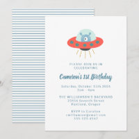 Cute Roligt Alien Spaceship 1 Birthday Party