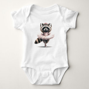 Cute Roligt Animal Humor Raccoon Ballerina T Shirt