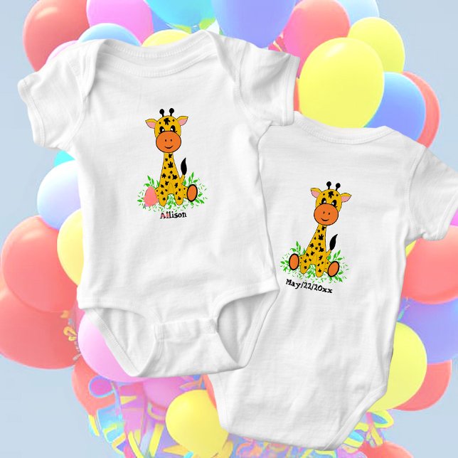 Cute roligt, baby giraffe, anpassningsbar t shirt (Skapare uppladdad)