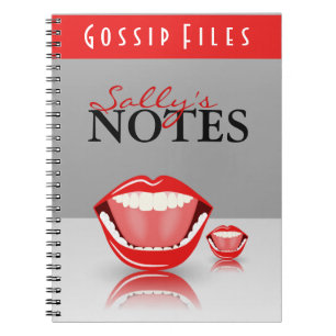 Cute Roligt Big Mouth Gossip-filer Spiral bärbar Anteckningsbok Med Spiral