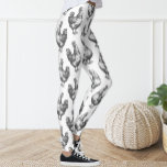 Cute Roligt Black and White Sketch Chicken Hen Leggings<br><div class="desc">Leggings adorned Chicken mönster.</div>