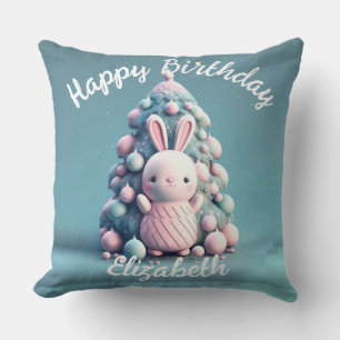 Cute, roligt, bunny, kawaii stil dekorativ kudde