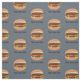 Cute Roligt Burgers Mönster, egen text och färg Tyg