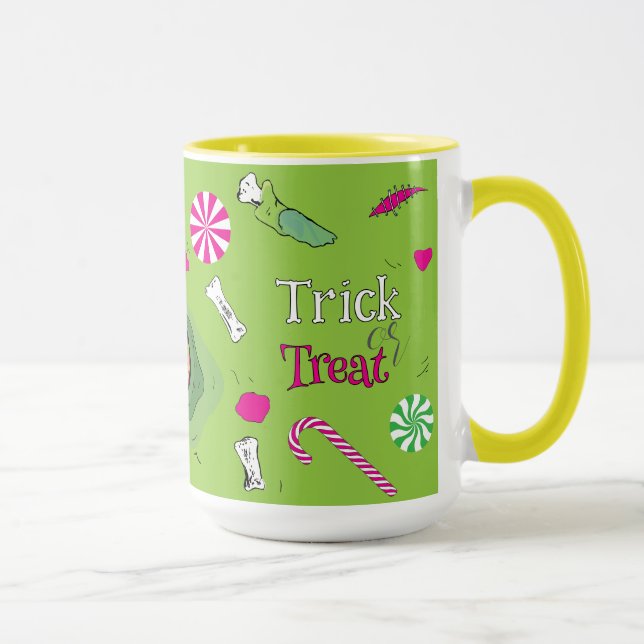 Cute Roligt Bus eller godis! Söt död och godis! Mugg (Höger)