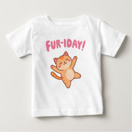 Cute Roligt Cat Päls-iday T Shirt