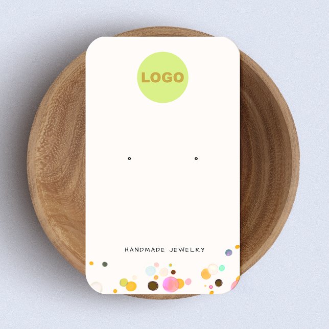 Cute Roligt Confetti Stud Earring Jewelry Visitkort (Skapare uppladdad)