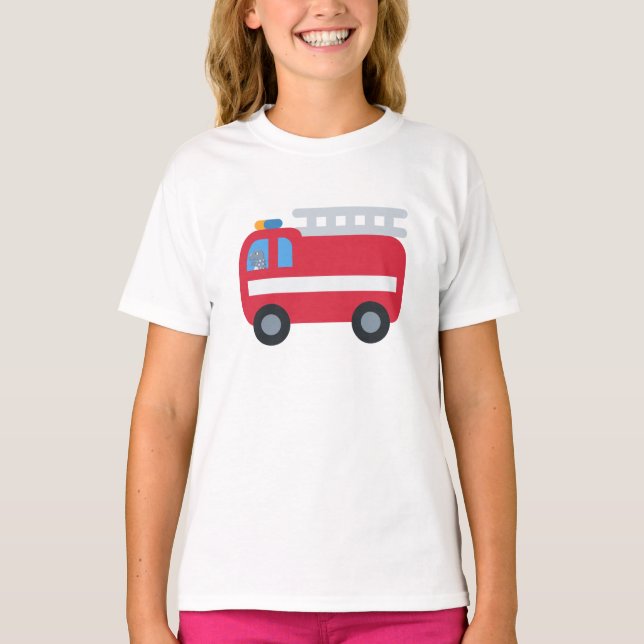 Cute roligt Dino Fire-motor Back to school T Shirt (Framsida)