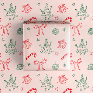 Cute Roligt Doodles jul - Helgdag Gift Presentpapper