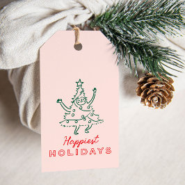 Cute Roligt Doodles Jul Helgdag Presentetikett