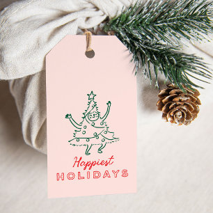 Cute Roligt Doodles Jul Helgdag Presentetikett