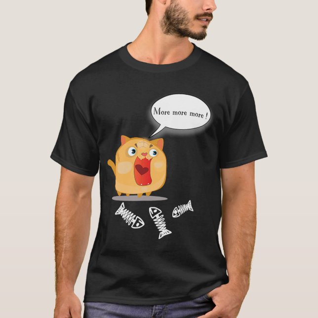 Cute roligt & fånig tjock cat t shirt (Framsida)