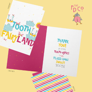 Cute Roligt Funny Tooth Fairy Tack Pun Kort