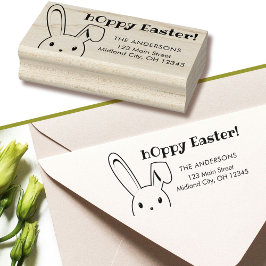 Cute roligt Glad påsk Bunny Namn Adress Stämpel