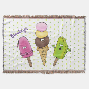 Cute roligt glass-tecknad trio filt