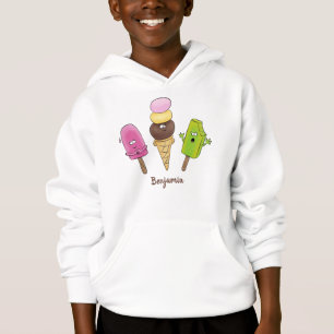 Cute roligt glass-tecknad trio t shirt