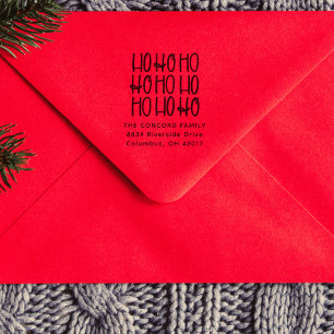 Cute roligt ho ho ho jul returadress självfärgande stämpel