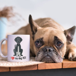 Cute Roligt jag hjärtar min Hund Anpassningsbar Vi Kaffemugg