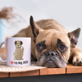 Cute Roligt jag hjärtar min Hund Anpassningsbar Vi Kaffemugg