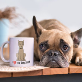 Cute Roligt jag hjärtar min Hund Anpassningsbar Vi Kaffemugg