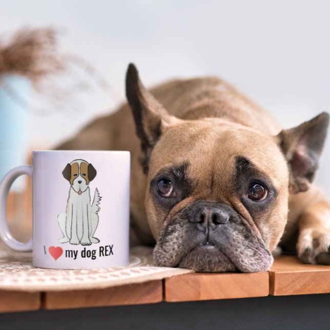 Cute Roligt jag hjärtar min Hund Anpassningsbar Vi Kaffemugg (Skapare uppladdad)