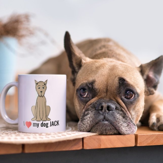 Cute Roligt jag hjärtar min Hund Anpassningsbar Vi Kaffemugg (Skapare uppladdad)